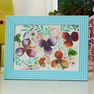 Marco DE FOTOS azul bebé 15x21 cm Marco de fotos de madera hecho a mano Mesa de pared de madera maciza - Product Image 2