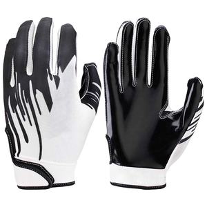 Meilleurs gants de football américain antidérapants en cuir synthétique pour adultes et jeunes avec couleur et logo personnalisés de haute qualité - Product Image 4