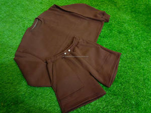 Conjunto de sudadera de cuello redondo de algodón con logotipo personalizado Conjunto de sudadera y pantalones cortos de cuello redondo para hombre - Product Image 2