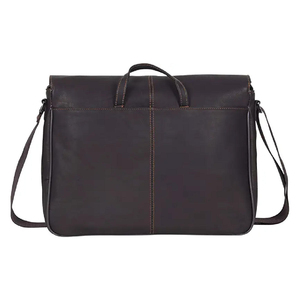 Maletín para Portátil de Cuero Marrón Ejecutivo Informal, Fabricación Premium, Impermeable, Panel Solar, Poliéster Ecológico, Cierre de Cremallera - Product Image 2