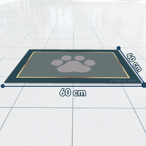 Tappetino da Bagno Super Assorbente per Interni/Esterni con Stampa Animalier, in Poliestere e Gomma per Uso Domestico - Product Image 1