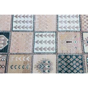 พรมขนาด 2.2x8.7 ฟุต, พรมวินเทจแบบ Runner, พรมลายปะติดสีน้ำตาล - Product Image 5