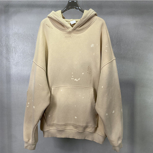Custom logo Streetwear High Quality Acid Washed Hoodie Stone Washed Oversize Vintage Distressed Sun Faded Hoodie for <b>Men</b> - Product Image 3