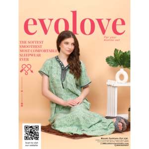 Evolove Women's 100% Cotton Corduroy Animal Print Full Length Maxi <b>Nighty</b> Summer <b>Buttoned</b> Homewear Elastic Waist Long Sleeves - Product Image 3