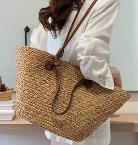 <b>Large</b> Capacity Handwoven <b>Straw</b> Single Shoulder <b>Bag</b> Summer <b>Beach</b> Vacation - Product Image 4