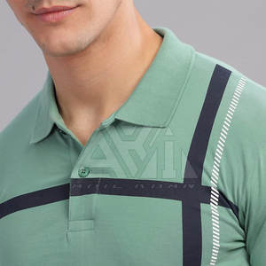 Camiseta Polo Personalizada OEM para Hombre, Camiseta Polo de Algodón de Manga Corta Informal con Rayas en Contraste, Fabricante de Camisetas Polo - Product Image 6