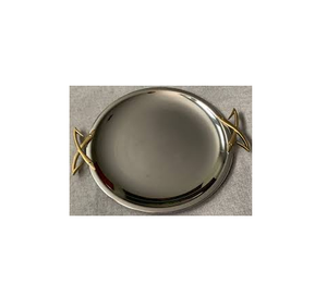 Bandejas redondas de Metal para servir comida, bandeja de metal, placa para servir a granel sin mango, diseño atractivo, fabricación de fábrica - Product Image 4