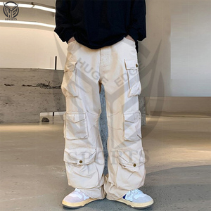 Pantalones Cargo Casuales Ligeros de Lona 100% Algodón con 6 Bolsillos Laterales, Material Cómodo para Hombre - Product Image 2