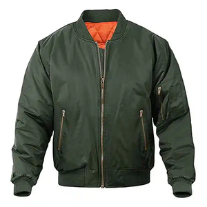 Blouson aviateur en satin personnalisé pour hommes OEM Style de rue avec deux poches latérales sur les manches Meilleure qualité en coton et polyester pour l'hiver - Product Image 3