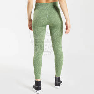 Nueva llegada de las mujeres de cintura media transpirable de secado rápido Spandex/poliéster gimnasio Fitness entrenamiento Leggings - Product Image 3