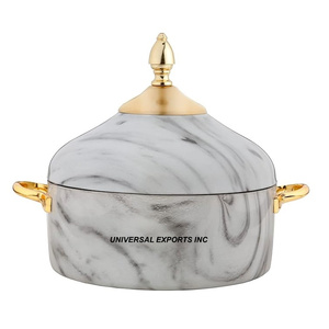 Hotpot Juego de tres cazuelas hechas a mano Última tendencia Calentador de alimentos de metal de lujo Estilo de diseño clásico Más vendidos - Product Image 4