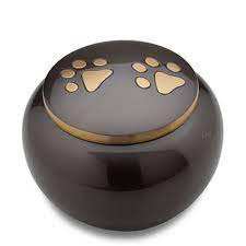 Urnes de crémation en laiton, jardin Odyssey patte imprimé pour chien perle blanche unique animaux de compagnie, urnes de crémation antique - Product Image 3