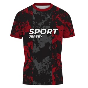 Camisetas de equipo de fútbol informales de verano para hombre de alta calidad OEM de bajo precio de moda deporte estampado transpirable manga corta correr al aire libre - Product Image 6
