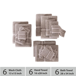Ensemble de serviettes de bain en coton de luxe serviettes à séchage rapide absorbantes douces pour hôtel maison salle de bain Spa salle de sport voyage collection de serviettes pour le visage - Product Image 6