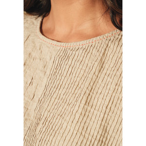 INDRA TOP-100% Lin - Haut en lin avec plis décoratifs - Product Image 2