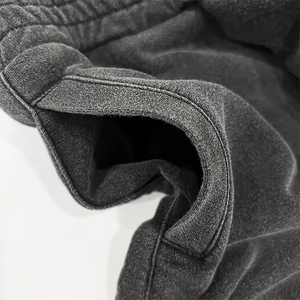 Pantalones cortos de lavado ácido transpirables de servicio OEM de peso pesado para hombres Pantalones cortos de cintura con cordón de último diseño para hombres - Product Image 5