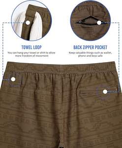 Shorts décontractés pour hommes en gros, nouveau style, shorts de jogging décontractés à cordon de serrage, shorts de sport vierges pour la course à pied - Product Image 4