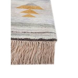 Freedom Manchaha Hand Knotted Wool & Silk <b>Rug</b> Geometric Pattern in <b>Grey</b> Black for Home Living Room Bedroom 10mm <b>Thickness</b>-Lub-44 - Product Image 3
