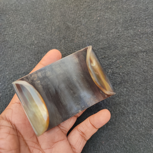 Elegant Polished Eco-Friendly Buffalo Horn <b>Bangle</b> Bracelet Artisan Crafted Minimalist Ethnic Jewelry - Product Image 2