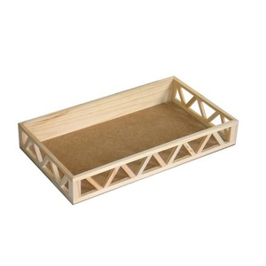 Plateau en bambou naturel et en bois pour la cuisine et le salon Plateau de service pour aliments et fruits à usage domestique - Product Image 3
