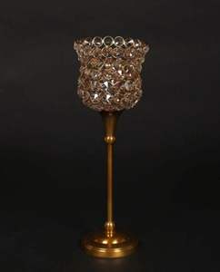 Portavelas de Metal decorativo para el hogar personalizado, diseño moderno con cuentas de cristal de nueva apariencia para bodas o Navidad - Product Image 4