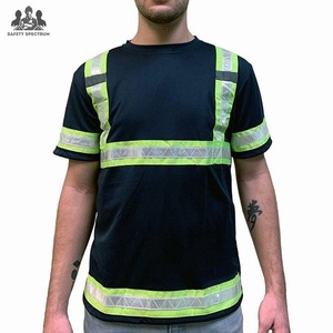 T-shirt de sécurité haute visibilité pour homme |   Vêtements de travail industriels respirants et imperméables |   Tissu haute durabilité certifié ASTM OEM - Product Image 4