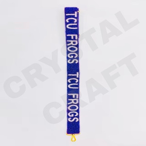 CRYSTAL CRAFT Sequin Glass Beaded Purse <b>Strap</b> Customized Color Seed Bead Indian Style Custom Size Accept Custom Logo - Product Image 6