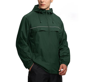 Veste coupe-vent pour homme de haute qualité, personnalisée, avec fermeture éclair, légère, avec logo, en polyester, vestes coupe-vent pour homme - Product Image 1