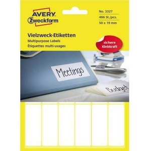 Etiquetas Universales Avery Zweckform 50 x 19 mm, Papel Blanco No Removible, 486 Etiquetas/Paquete, Papel de Oficina - Product Image 1