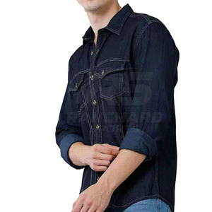 <b>Men</b> Casual <b>Jeans</b> Shirt Slim Fit Long Sleeve <b>Work</b> Top <b>Men</b> Button Up <b>Jeans</b> Shirt Trendy Everyday Streetwear Shirt - Product Image 6