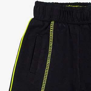 Unisex Casual High Quality <b>Sweat</b> <b>Shorts</b> Breathable Elastic Visible Overlock Stitching Solid Color Mid Waist Eco-Friendly for <b>Men</b> - Product Image 3
