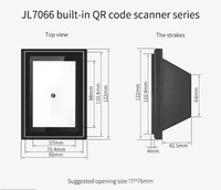 Escáner de Códigos QR FC7470, Lector NFC RFID de 13.56 Mhz4, Instalación Integrada, Montaje Empotrado, Ventana Grande
