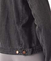 Veste en jean tricotée pour femme, noire, style élégant, respirante, coupe-vent, décontractée, look saisonnier, personnalisable
