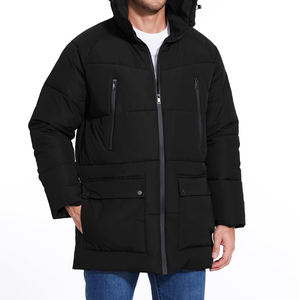 Nuevo profesional sólidos colores hombres con capucha Puffer Abrigo acolchado largo cálido invierno espesar chaqueta Puffer chaqueta 2026 - Product Image 2