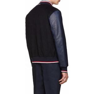 Coupe-vent en coton coupe slim pour hommes, veste universitaire de baseball Letterman légère à col montant, manteau pull bombardier d'hiver - Product Image 3