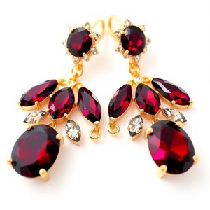 Boucles d'oreilles pendantes en argent sterling 925 avec pierres précieuses plaqué or 18 carats bijoux de mode faits à la main pour femmes - Product Image 3