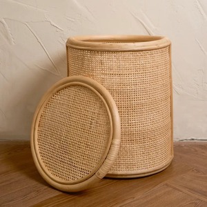 Panier à linge en osier fait main avec couvercle, en forme d'animal, écologique, en rotin naturel, moderne, multifonctionnel, fabriqué au Vietnam - Product Image 3