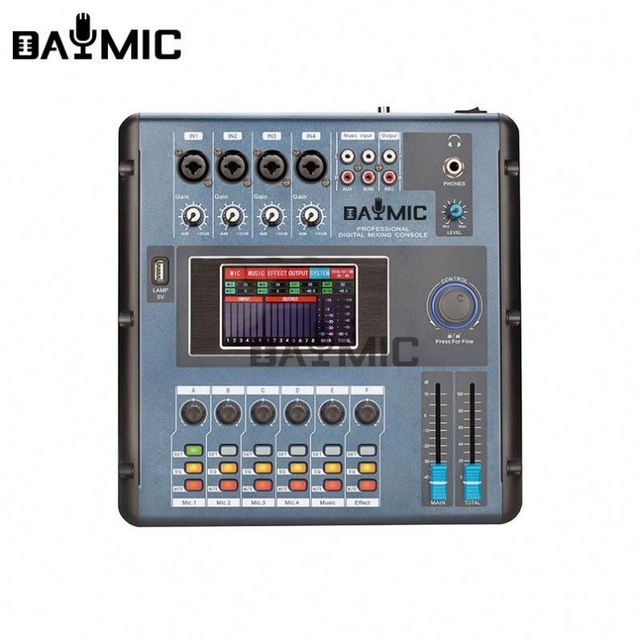 Aoshen Screen 6 Channel DJ Digital Audio Console Mixer Recording Music Audio Mixer
