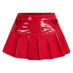 Jupe en cuir décontractée pour femmes de haute qualité personnalisée Jupe en cuir d'entraînement - Product Image 1