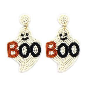 Beautiful Latest Handwork Beaded <b>Halloween</b> Embroidery Boo Dangle <b>Earring</b> Jewelry Fashionable & Luxury Premium Choice For Girl - Product Image 4