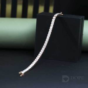 Bracelet en diamant de taille ronde cultivé en laboratoire en or blanc massif 18 carats pour chaque cadeau d'anniversaire - Product Image 4