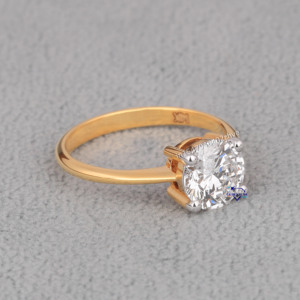 Meilleure bague en gros de haute qualité pour femmes bijoux étincelants en argent Sterling 925 Solitaire coupe ronde bague en diamant de laboratoire - Product Image 5