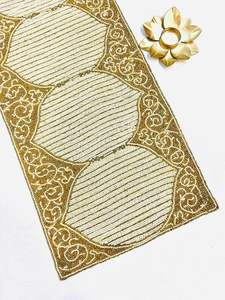 Ensemble de dessous de verre perlé fait à la main napperons de décoration de table de mariage pour centres de table à manger - Product Image 5