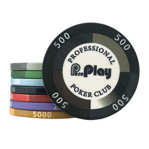 Jetons de poker professionnels en céramique EPT 10g 40mm avec logo personnalisable au design de luxe et plateaux pour joueurs de casino - Product Image 1