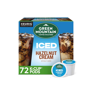 Café Verde de Green Mountain Coffee Roasters, Crema de Avellanas Helada, Cápsulas Individuales Keurig K-Cup, Café Helado con Sabor, 72 Unidades - Product Image 1