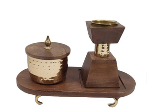 Boîte Bukhoor en bois artistique moderne avec des sculptures uniques pour un décor culturel - Product Image 3