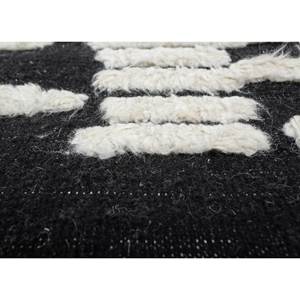 Zuri Hand Knotted Wool Rug Grey & Black AKWL-1798 New Abstract Rectangle <b>Hallway</b> Carpet for Home Living Room - Product Image 3