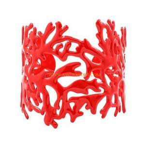 Rond de serviette en aluminium en métal enduit de poudre rouge Qualité supérieure Rond de serviette de décoration de mariage de grande taille pour Resorts Table Holding - Product Image 1