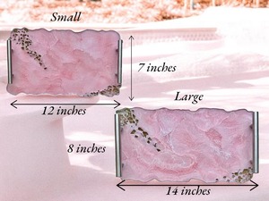 Bandeja de resina artesanal, organizador duradero de bajo precio para joyas y elementos esenciales de maquillaje, bandeja de resina elegante - Product Image 3