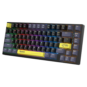 Onikuma G52 Hot Bán 82 phím RGB Backlit cơ khí Bàn phím chơi game hot swappable Nâu Thiết bị chuyển mạch PBT Keycaps cho eSports - Product Image 6